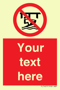 Custom Do not use watercraft in the vicinity of piers